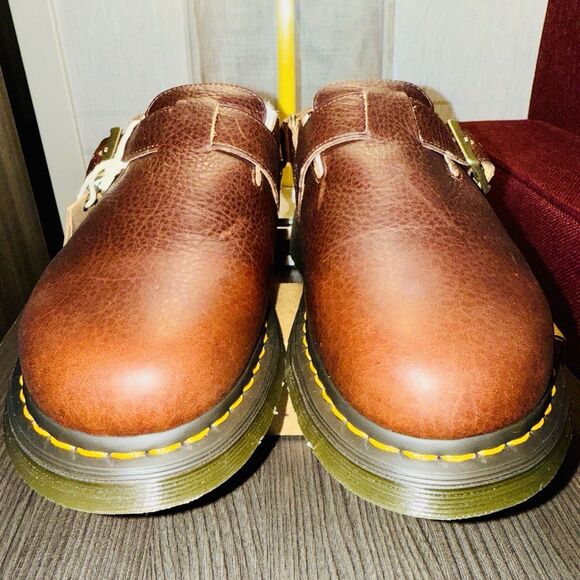 Dr Martens Jorge II Ambassador‎ Leather Fur Lined M 11 W 12 Mules Cashew Brown main image 9